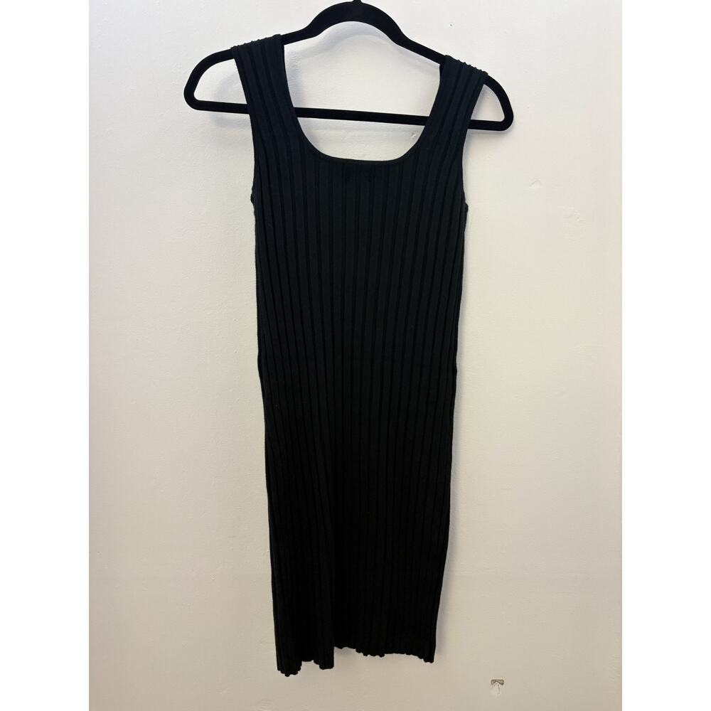 A New Day Women's Black Knit Tank Dress Size Medium Above Knee NWT - Picture 2 of 2